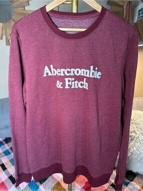 Abercrombie & Fitch Deep Wine Pullover Sweatshirt